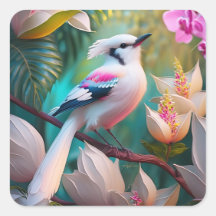 White Creush Chested Fantasy Bird