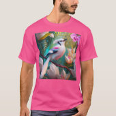 White Creush Chested Fantasy Bird T-Shirt (Vorderseite)