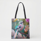 White Creush Chested Fantasy Bird Tasche (Vorderseite)