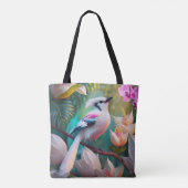 White Creush Chested Fantasy Bird Tasche (Rückseite)