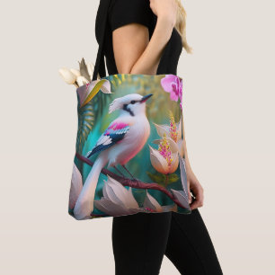 White Creush Chested Fantasy Bird Tasche