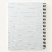 White Crocodile Skin Print Spiral Notebook Notizblock (Rückseite)