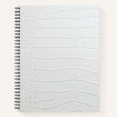 White Crocodile Skin Print Spiral Notebook Notizblock (Vorderseite)