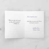 White Cross Floral Religious Sympathy Karte (Innenseite)