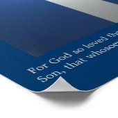 White Cross, John 3:16 Poster (Ecke)