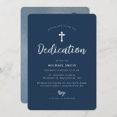 White Cross Moderne Widmung Einladung (Vorne/Hinten)