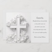 White Cross Sympathy Card Einladung (Vorne/Hinten)