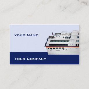 White Cruise Ship Covered Decks Business Card Visitenkarte