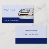 White Cruise Ship Covered Decks Business Card Visitenkarte (Vorne/Hinten)