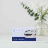 White Cruise Ship Covered Decks Business Card Visitenkarte (Stehend Vorderseite)