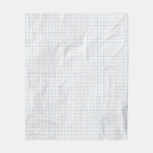 White Crumpled Paper Blue Lines Fleecedecke (Vorderseite)