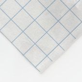 White Crumpled Paper Blue Lines Fleecedecke (Ecke)