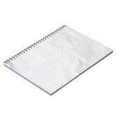 White Crumpled Paper Blue Lines Notizblock (Linke Seite)
