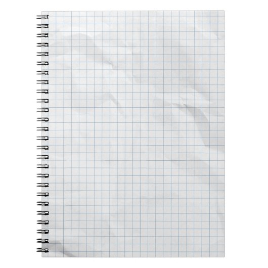 White Crumpled Paper Blue Lines Notizblock (Vorderseite)