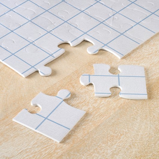 White Crumpled Paper Blue Lines Puzzle (Seite)