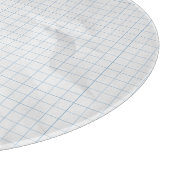 White Crumpled Paper Blue Lines Schneidebrett (Ecke)
