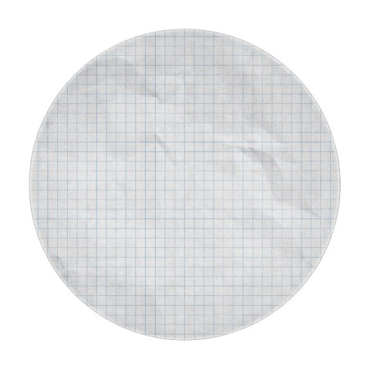 White Crumpled Paper Blue Lines Schneidebrett (Vorderseite)