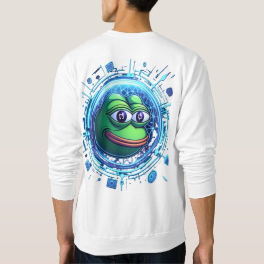 White crypto sweatshirt. sweatshirt (Rückseite)