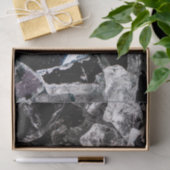 White Crystals in Black outer space Seidenpapier (Geschenk)