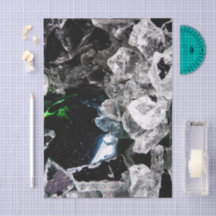 White Crystals in Black outer space