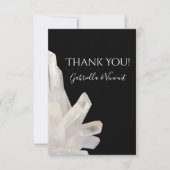 White Crystals on Black Wedding Vielen Dank Dankeskarte (Vorderseite)