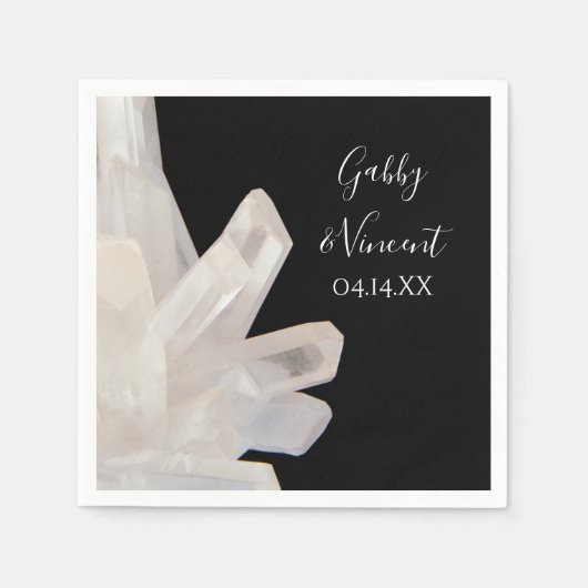 White Crystals on White Wedding Serviette (Vorderseite)