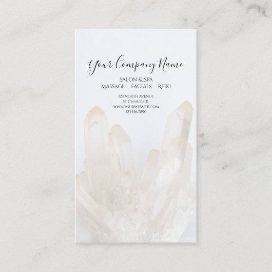 White Crystals Salon Wellness-Center Visitenkarte (Vorderseite)
