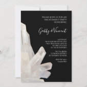 White Crystes über die Black Engagement Party Einladung (Vorderseite)