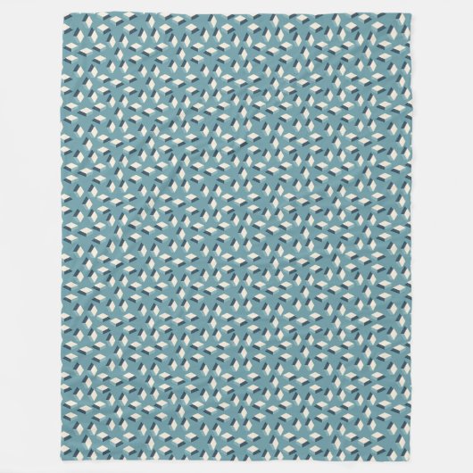 white cubes and shadows on a teal background fleecedecke (Vorderseite)