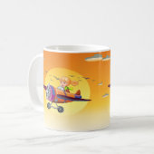 White Cup Cartoon Hexe - Zauberhaftes Dekorstück Kaffeetasse (Vorderseite Links)