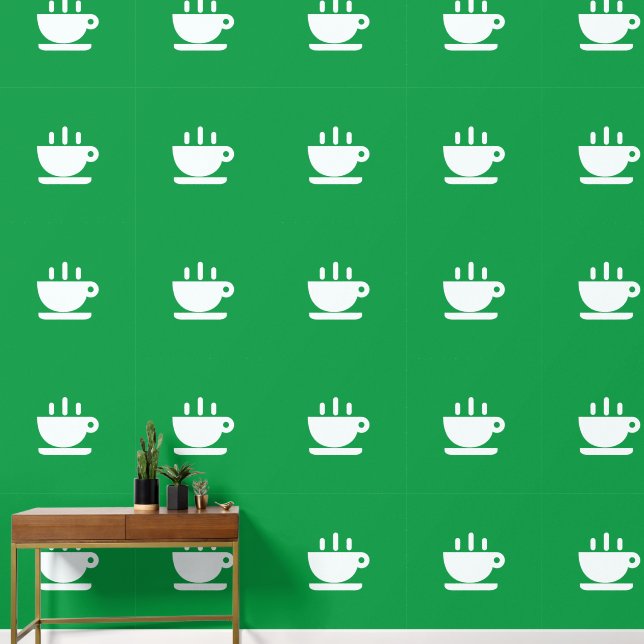 White Cup of Java Green Kitchen Tapete (Korridor)