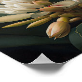 White Curcuma Blume Art Print Poster (Ecke)