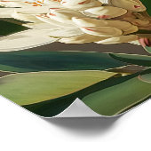 White Curcuma Blume Art Print Poster (Ecke)