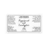 White curly text cosmetics dropper bottle label adressaufkleber (Vorne)