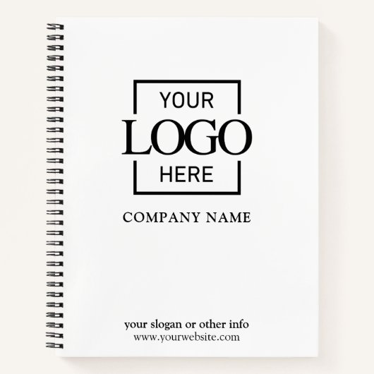 White Custom Business Logo Promotional Branding Notizblock (Vorderseite)
