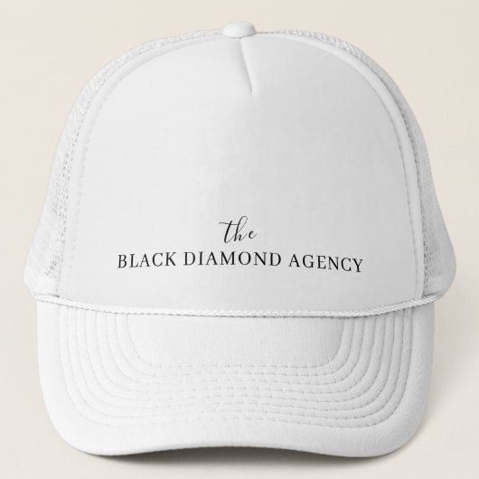 White Custom Company Hat | Logo für Markenwerbung Truckerkappe (Vorderseite)