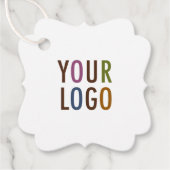 White Custom Retail Marken mit String Bracket Geschenkanhänger (Vorderseite)