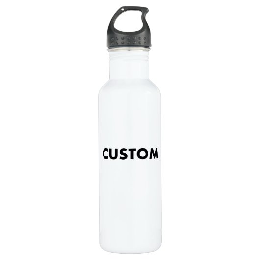 WHITE Custom Stainless Steel Water Bottle Blank Edelstahlflasche (Vorderseite)