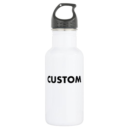 WHITE Custom Stainless Steel Water Bottle Blank Edelstahlflasche (Vorderseite)