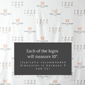 White Custom Two Logo Business Company H. Hintergr Wandteppich