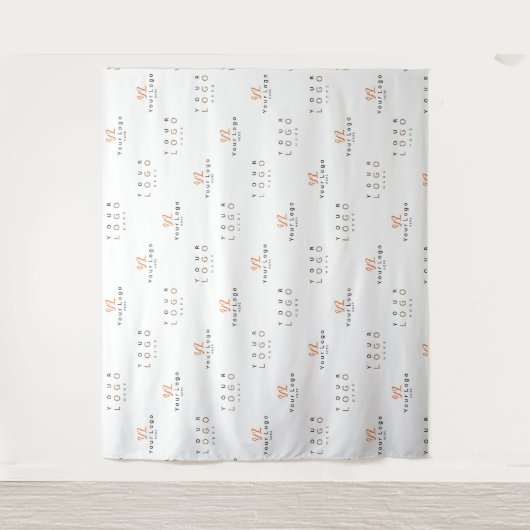 White Custom Two Logo Business Company H. Hintergr Wandteppich (Vorderseite)