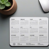 White Customizable Company Logo Swag 2024 Kalender Mousepad