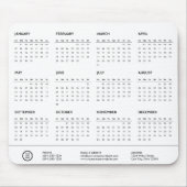 White Customizable Company Logo Swag 2024 Kalender Mousepad (Vorne)