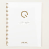 White Customized Epique Day Planner Planer (Vorderseite)