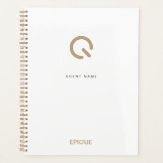 White Customized Epique Day Planner Planer