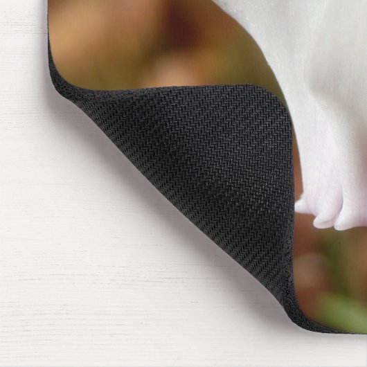 White Cyclamen Mouse Mat Mousepad (Ecke)