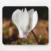 White Cyclamen Mouse Mat Mousepad (Vorne)