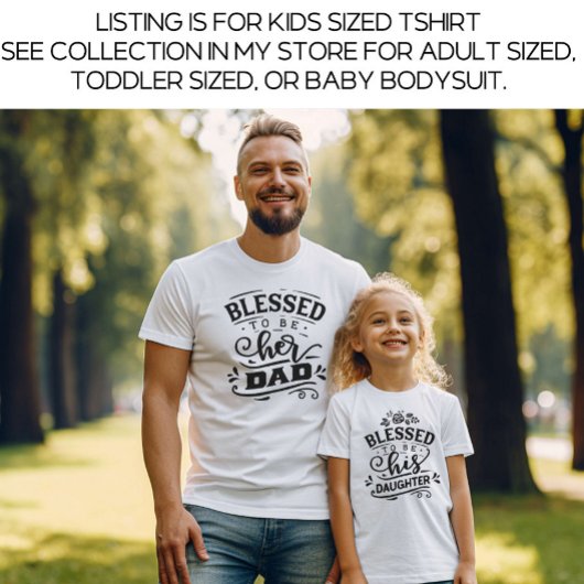 White Daddy und ich passen gesegnete Kinder zusamm T-Shirt