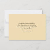 White Daffodien Vielen Dank für Ihr Beileid Dankeskarte (Rückseite)