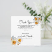 White Daffodil Beerdigung Dankeschön Karte (Stehend Vorderseite)